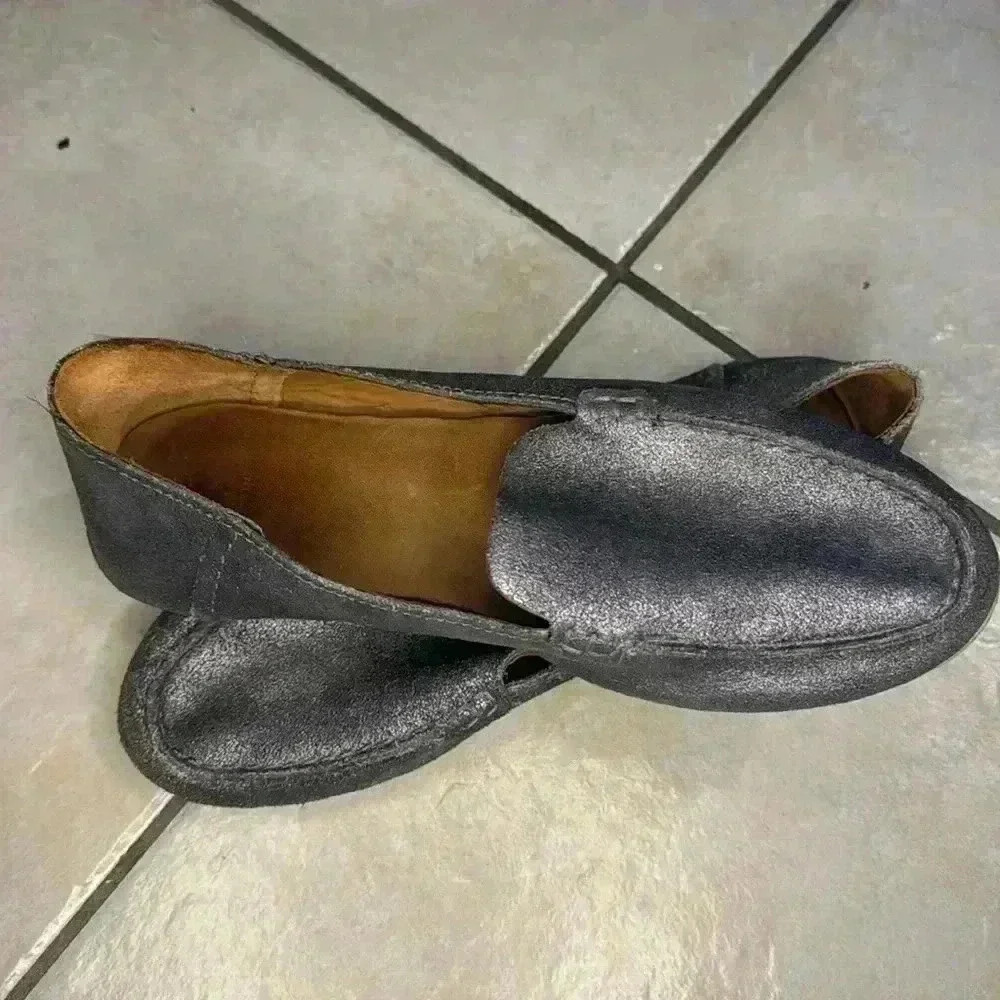 Frye leather loafers metallic gray size 7 - Picture 5 of 6